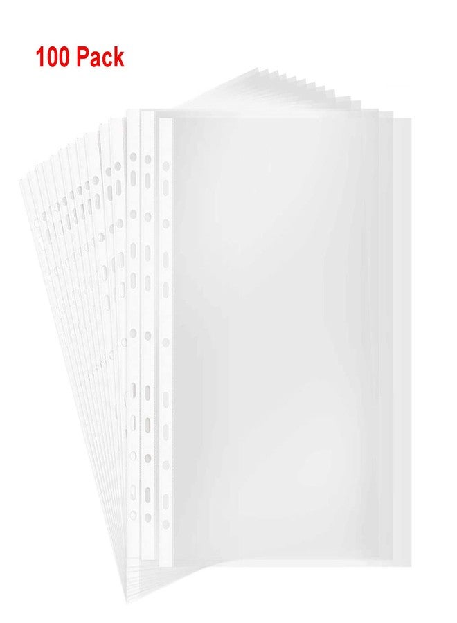 Ragyzity A4 Punched Pocket, Sheet Protectors, 100 Pages Clear Sheet Protectors for Binders, Heavy Duty Plastic Page Protectors Sheet Reinforced 11-Hole, Top Loading Paper Protector for Home, Office - Image 4